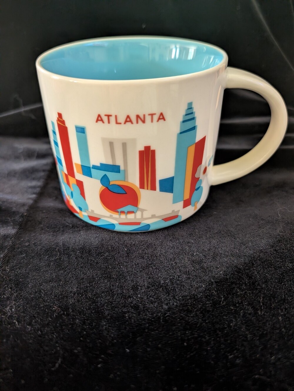 Starbucks Atlanta Skyline Ceramic Mug - Light Blue Interior